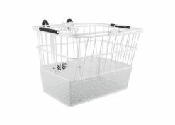 Best Pirce ⌛ Sunlite Lift-Off Wire Basket With Mesh Bottom 👍 -Cheap Mini Bike Store white 8